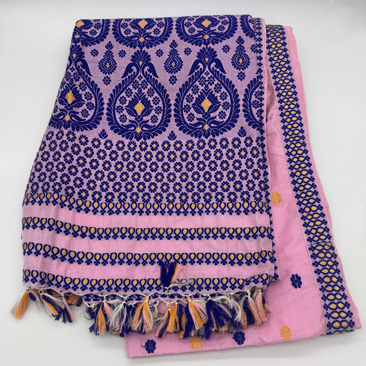 Abha: Pink Handwoven Paat Silk Saree