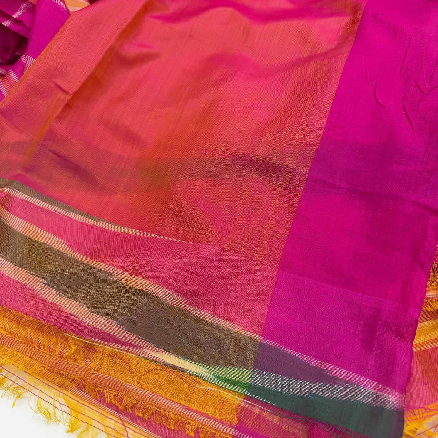 Sunstripe: Yellow Sambalpuri Ikkat Silk Saree