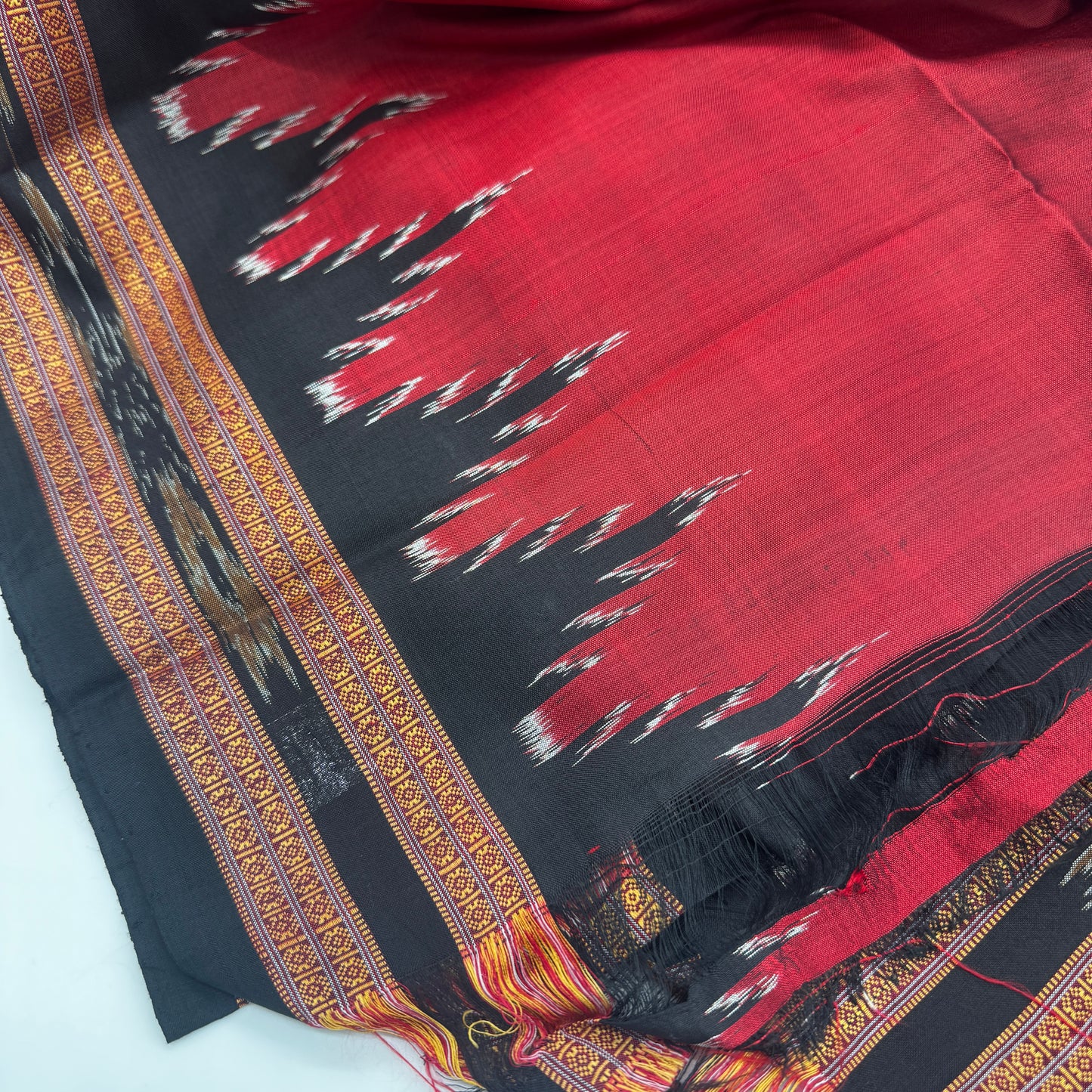 Agnija: Red Sambalpuri Ikkat Saree