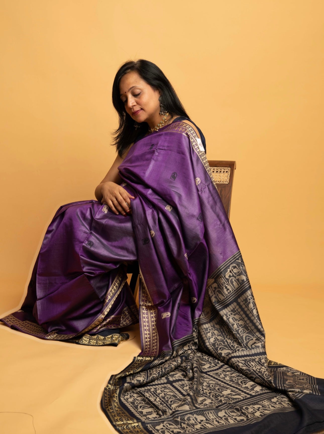 Mahima: Purple Dolabedi Silk Saree