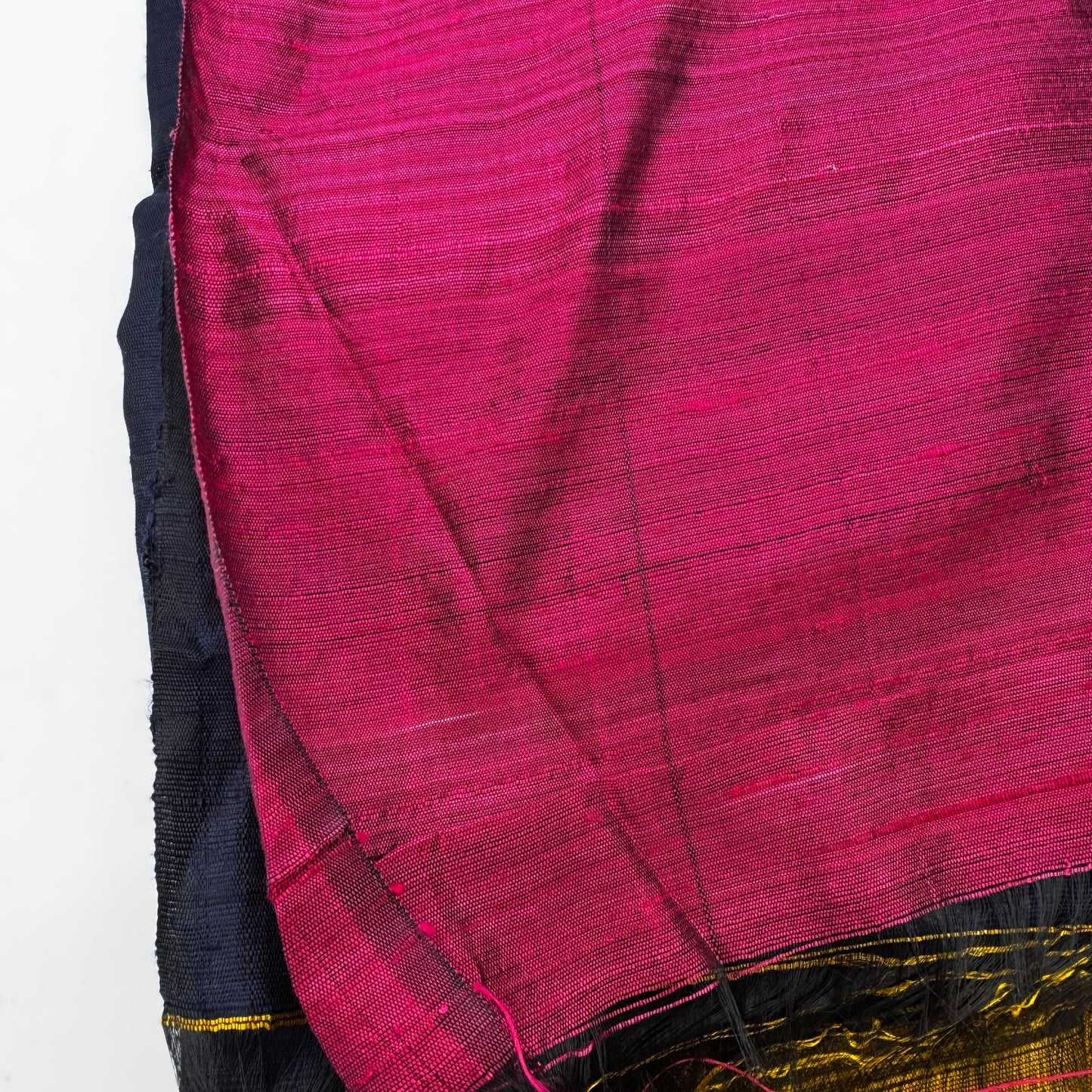 Adrija: Blue Handwoven Tussar Silk Saree