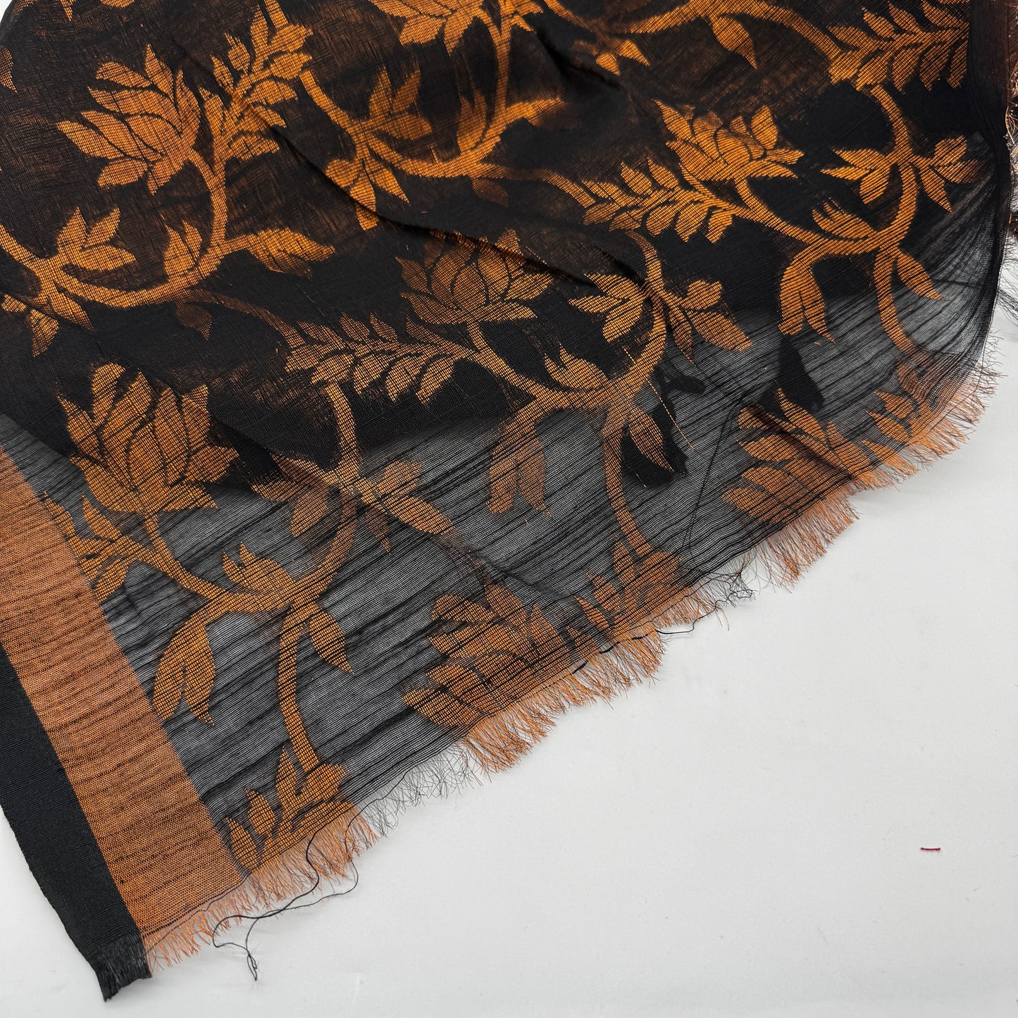Kashmira: Black and Copper Silk-Cotton Saree