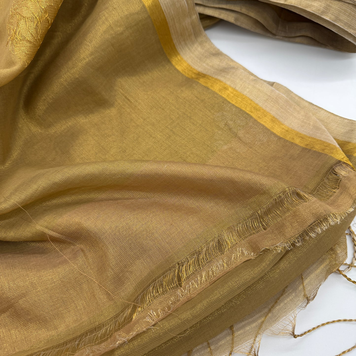Antique-Gold Tissue Silk Saree