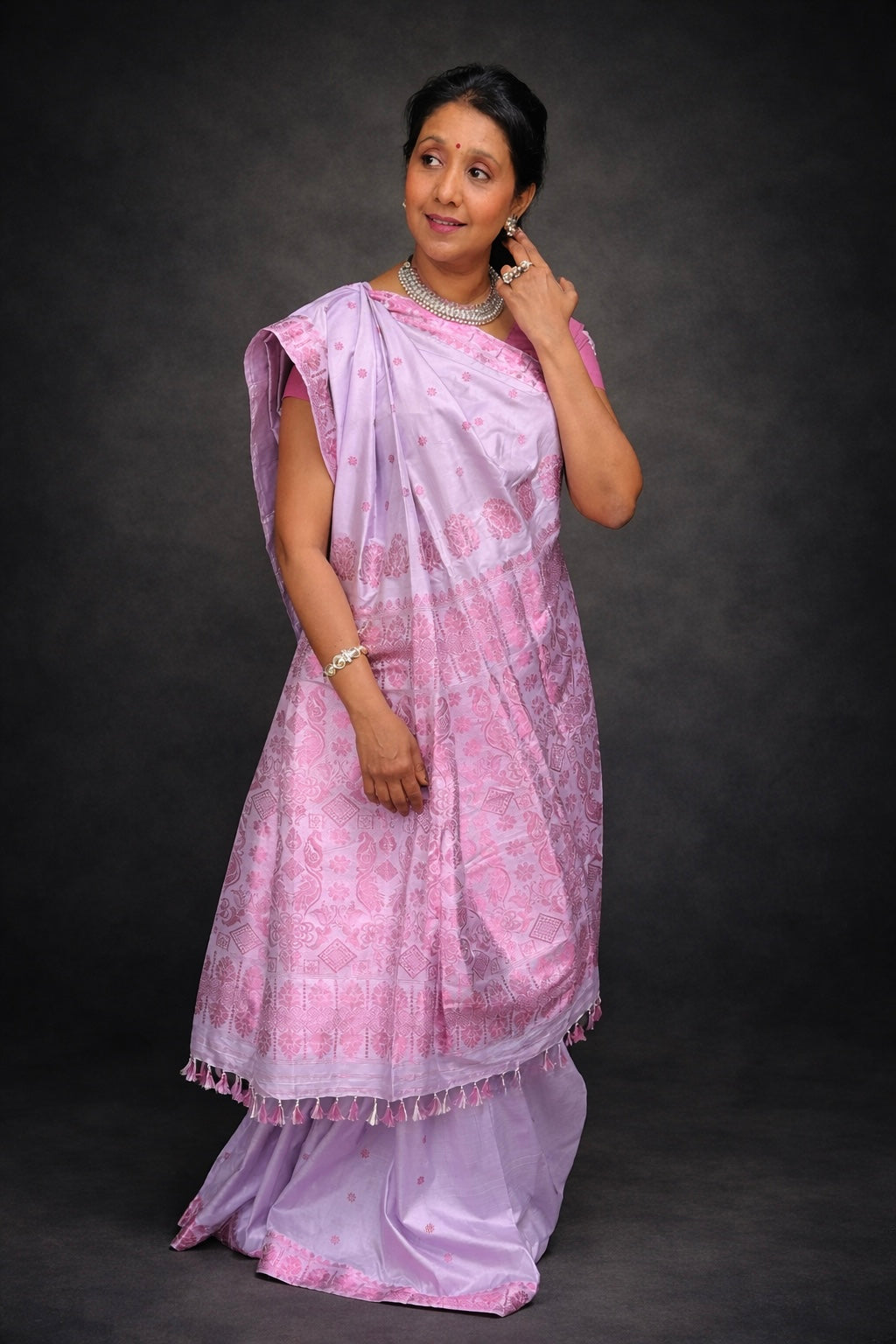 Uthra: Pink Paat Silk Saree