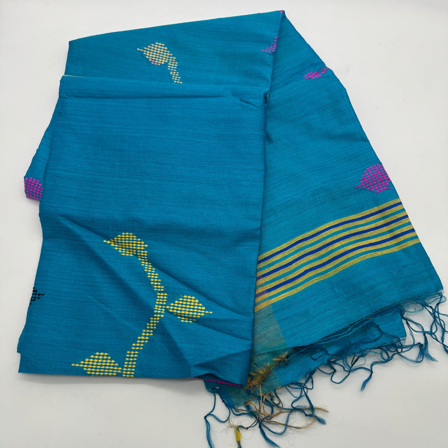 Ashima: Blue Handwoven Ghicha Silk Saree