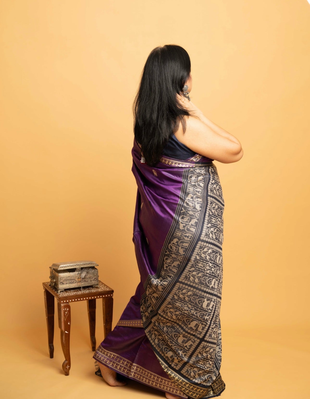 Mahima: Purple Dolabedi Silk Saree