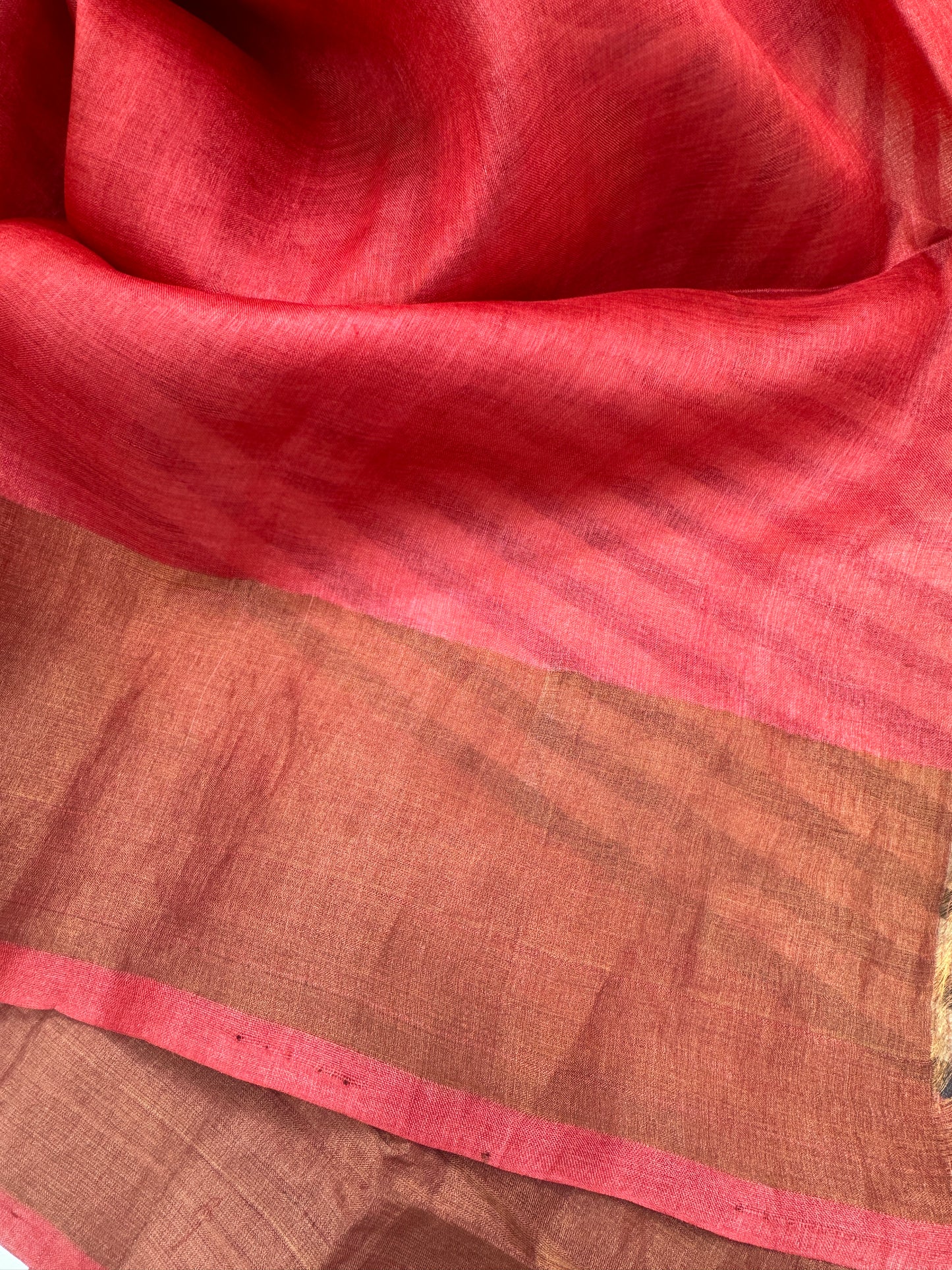 Raag Rekha: Black and White Striped Tussar Silk Saree