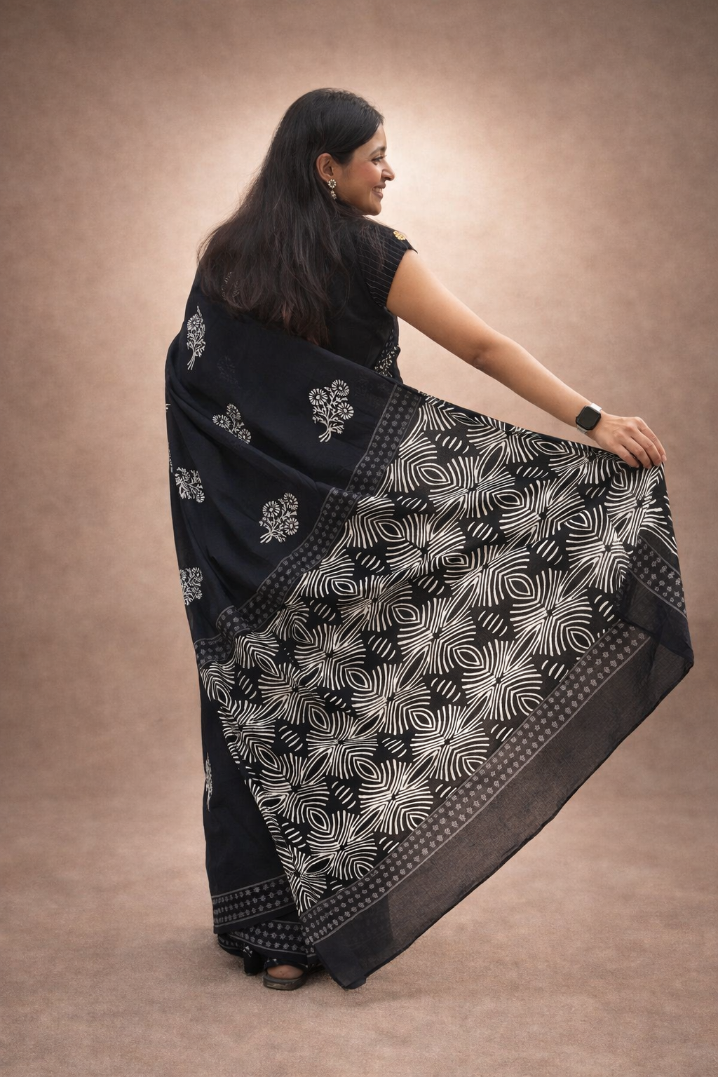 Ira: Sanganeri Block Print Saree
