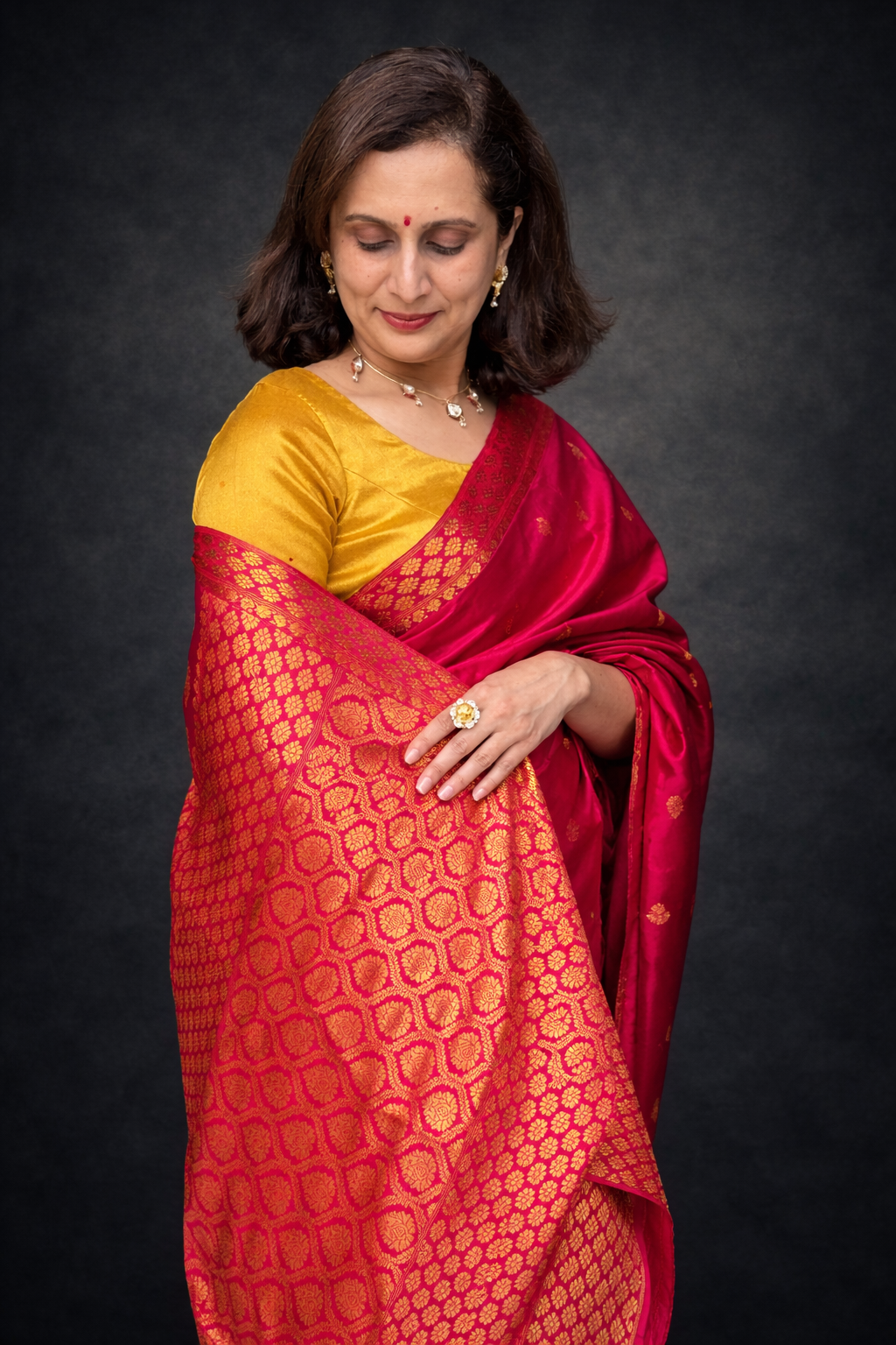 Monica: Pink Paat Silk Saree