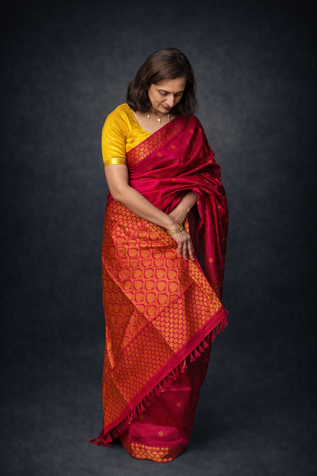 Monica: Pink Paat Silk Saree