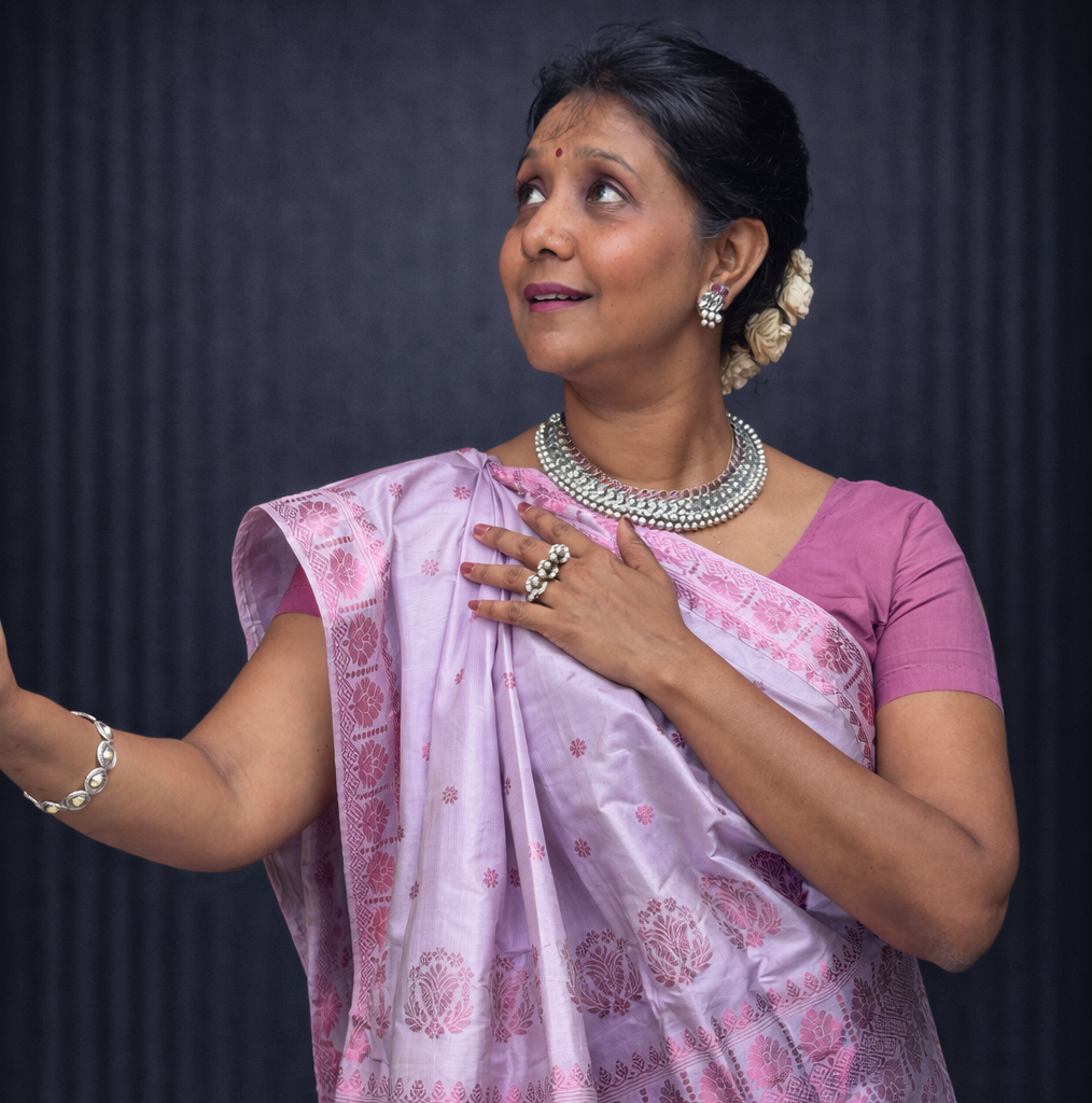 Uthra: Pink Paat Silk Saree