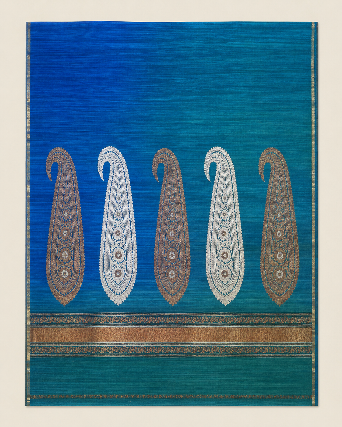 Neelambari: Blue Handwoven Silk Banarasi Saree