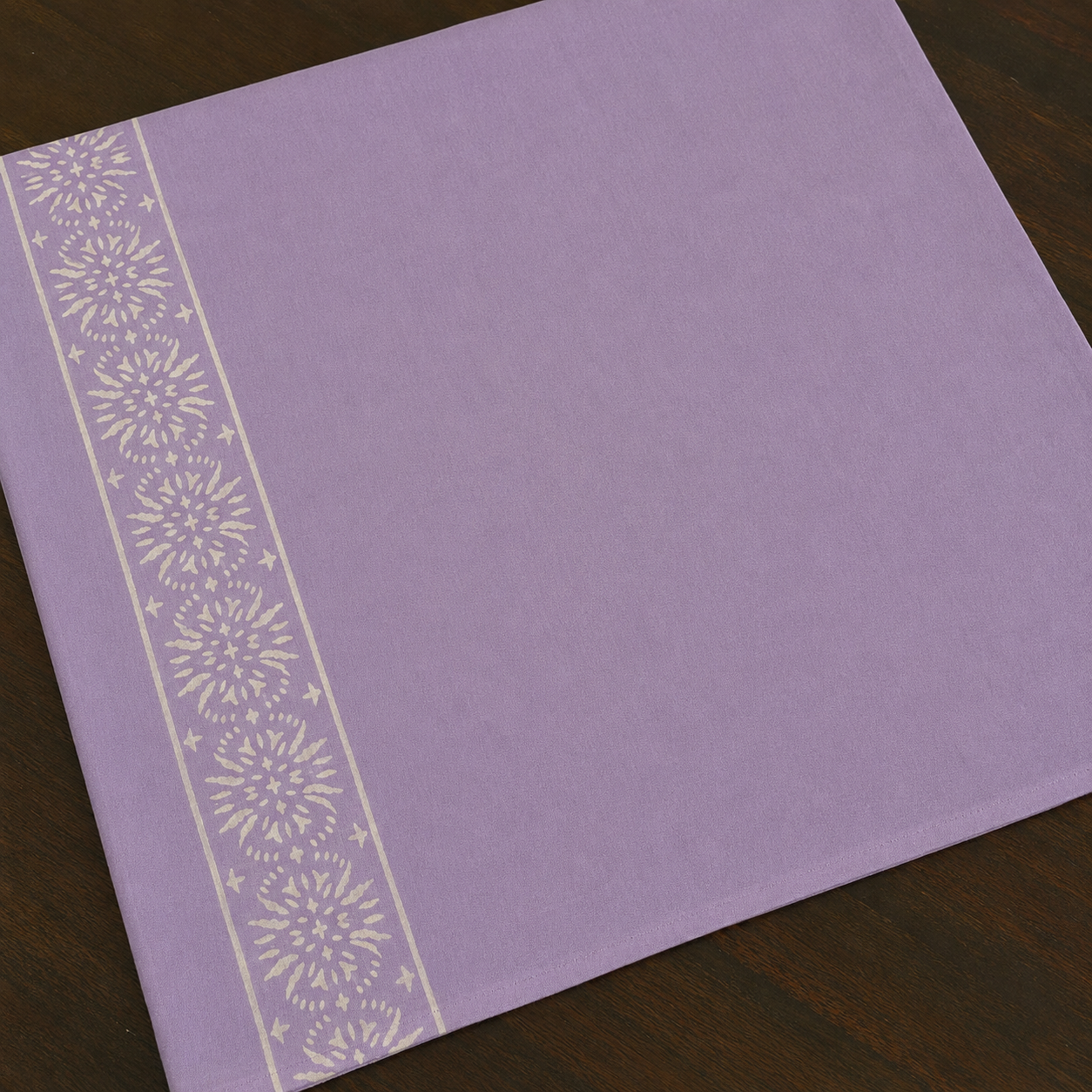 Nandini: Lavender Cotton Sanganeri Block Print Saree