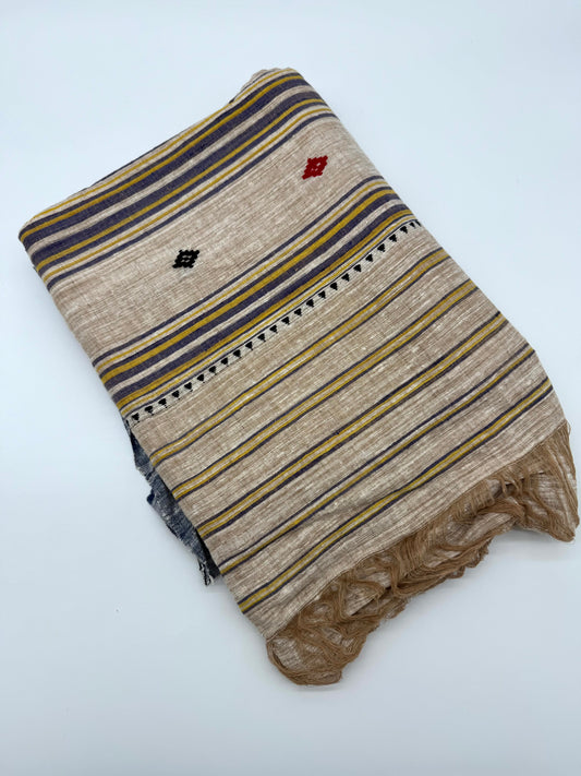 BEIGE ERI SILK SAREE