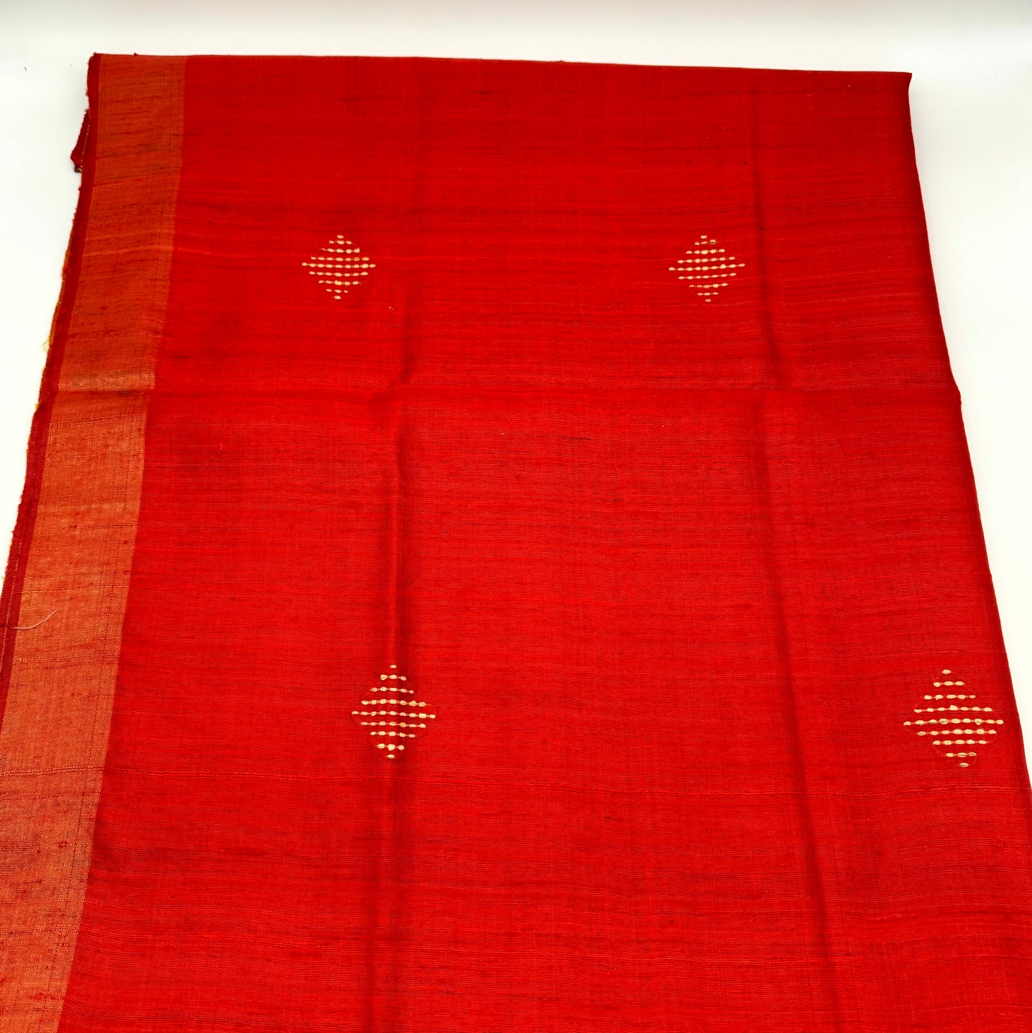 RED GHICHA SILK SAREE