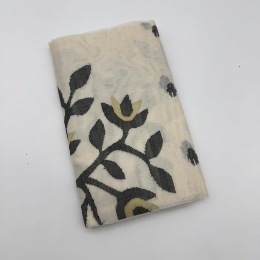 WHITE MUSLIN JAMDANI SAREE