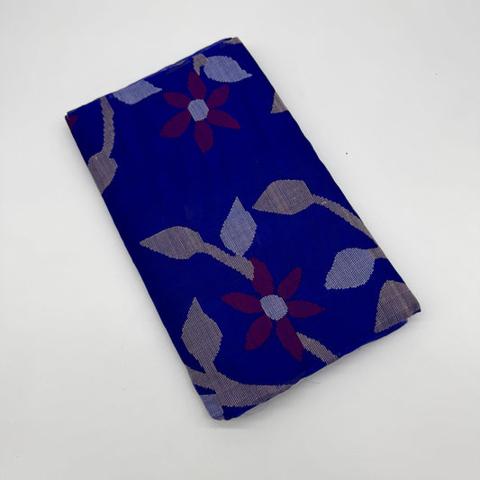 BLUE MUSLIN JAMDANI SAREE