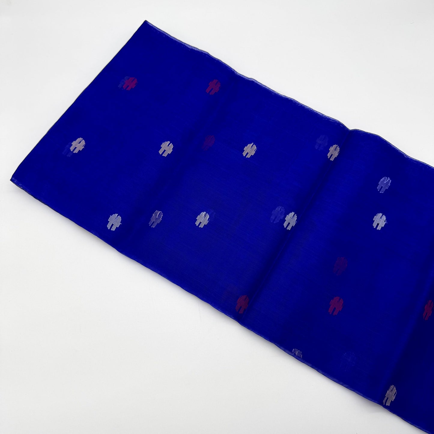 BLUE MUSLIN JAMDANI SAREE