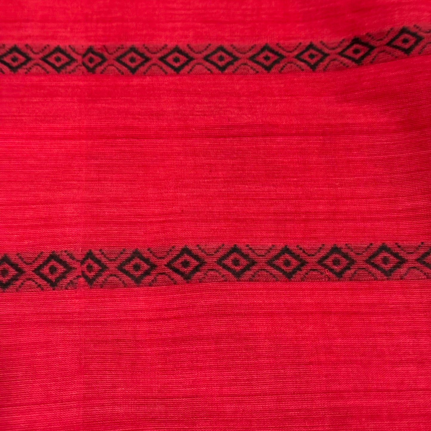 RED DHONEKHALI COTTON-HANDLOOM SAREE