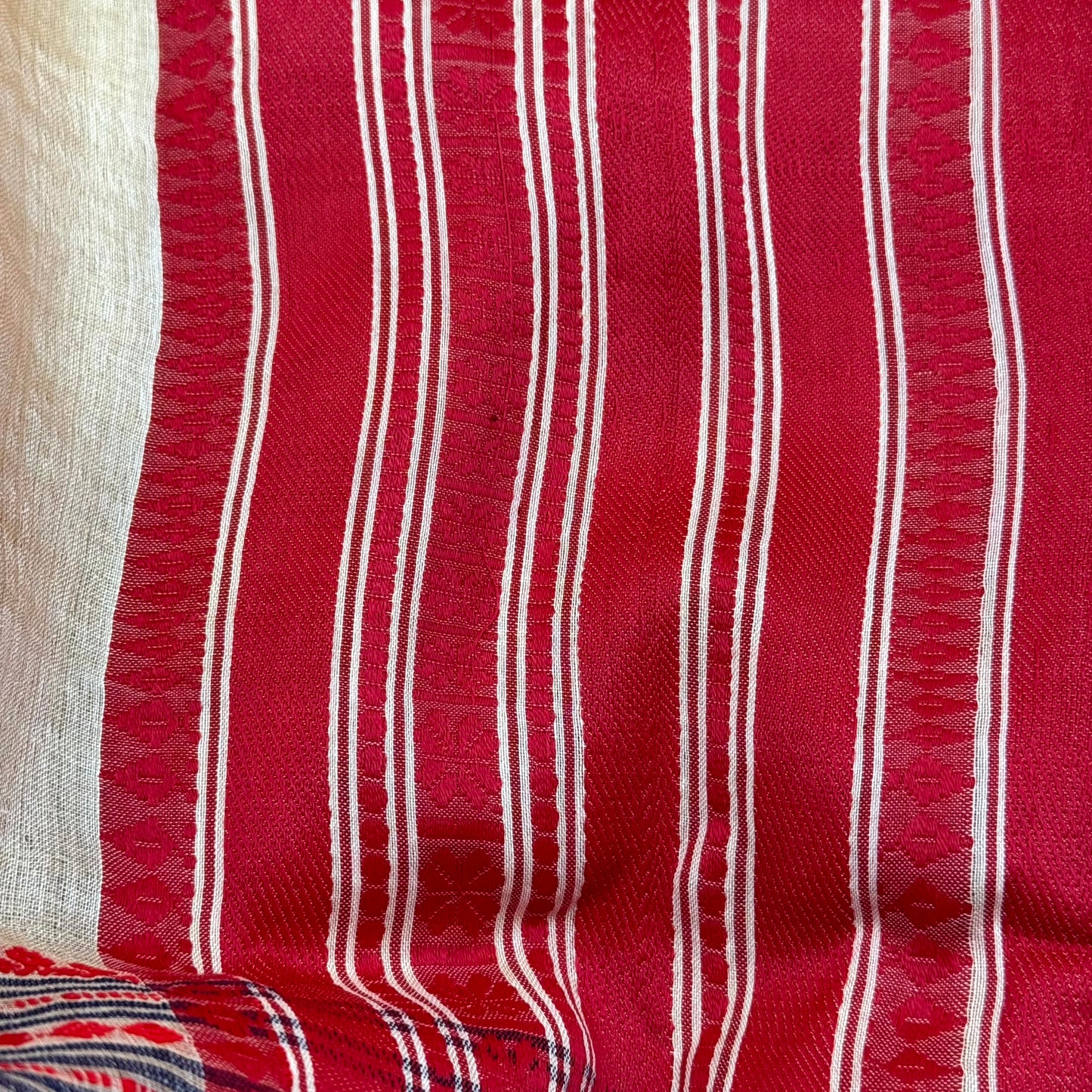RED TUSSAR SILK SAREE