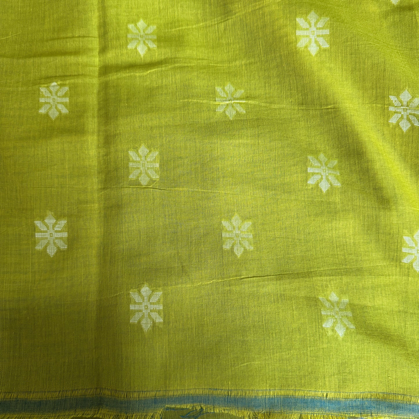 Heujiya Mon - Green Cotton Assam Handloom Saree