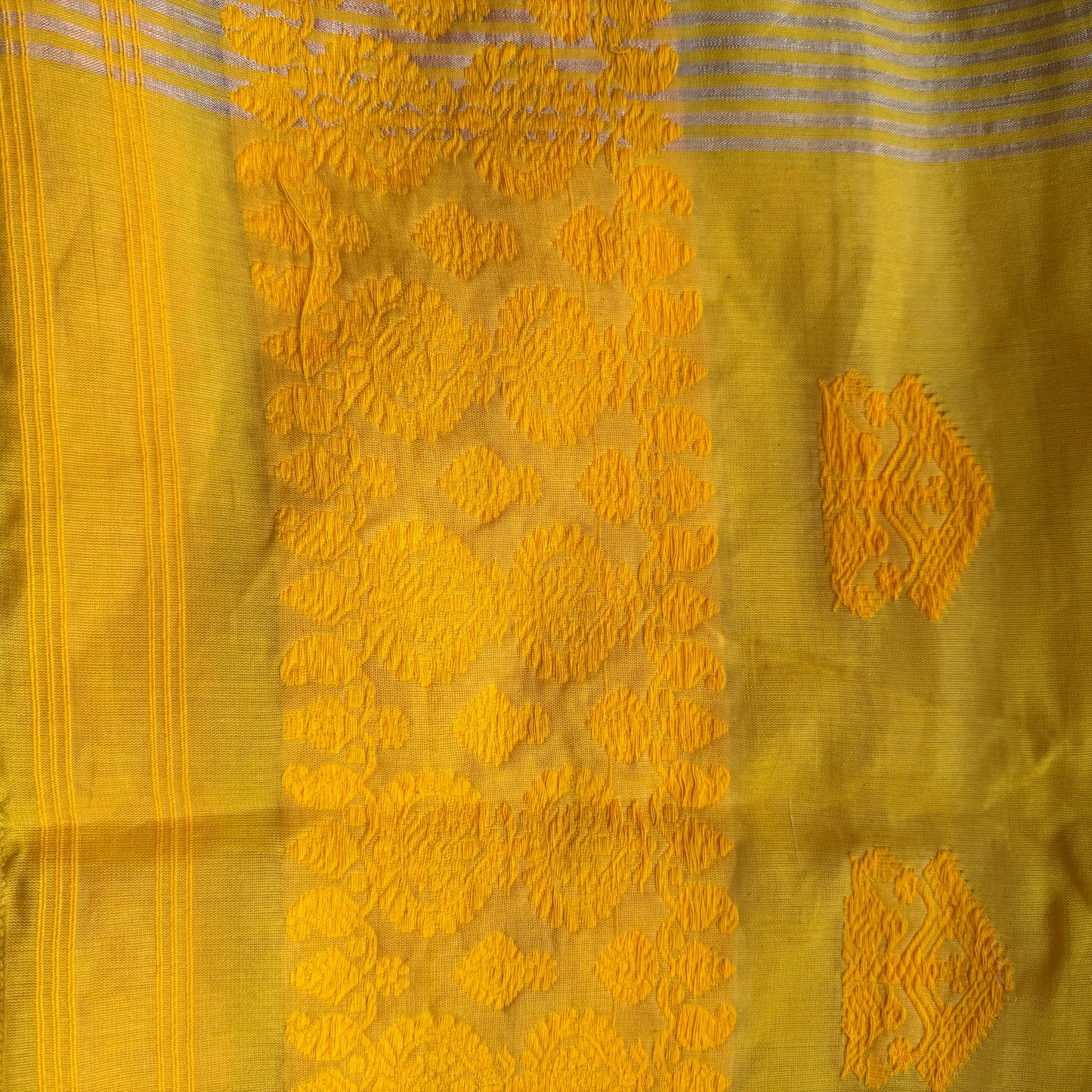 Basanti Baag - Yellow Cotton Assam Handloom Saree