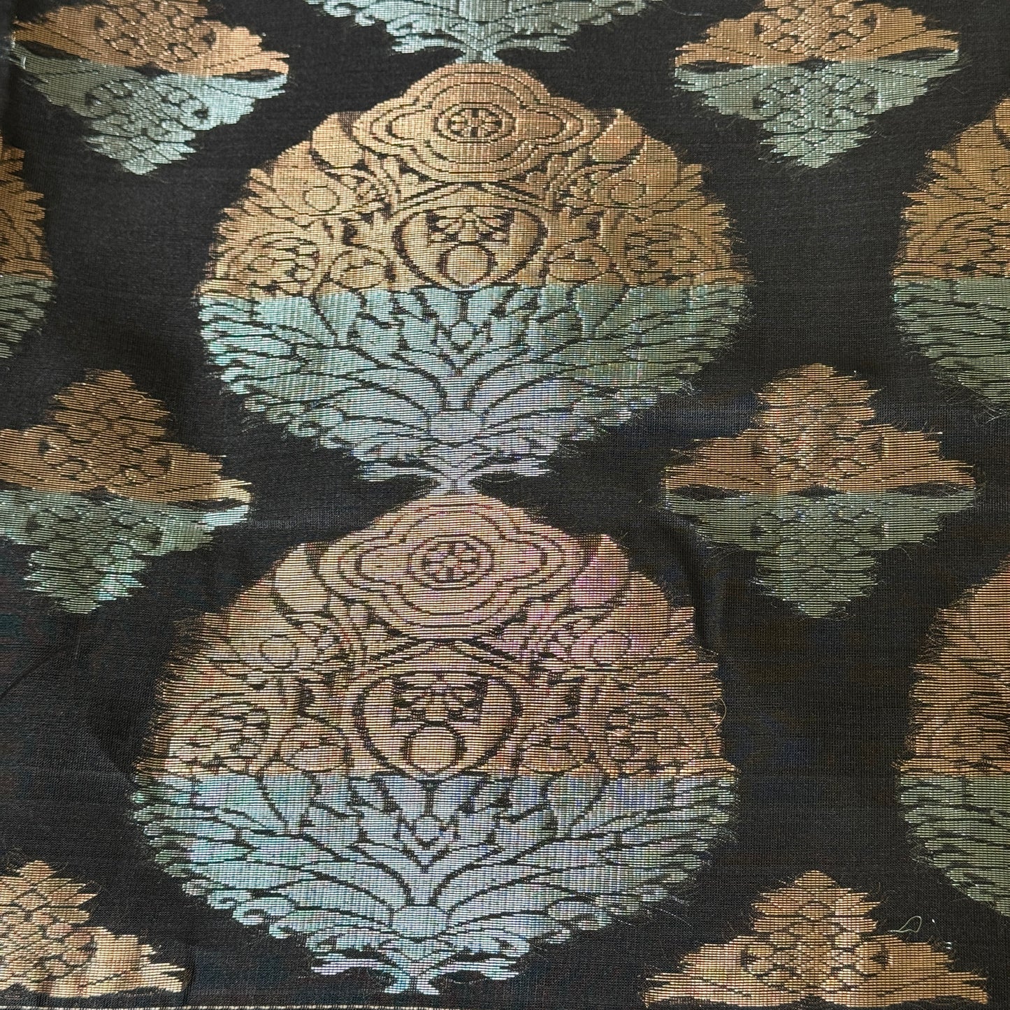 Black Ghicha Matka Silk Saree with Zari Motifs