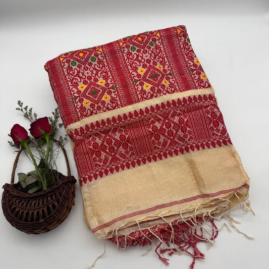 Rang-Riti: Tussar Silk Saree with Assamese Motifs