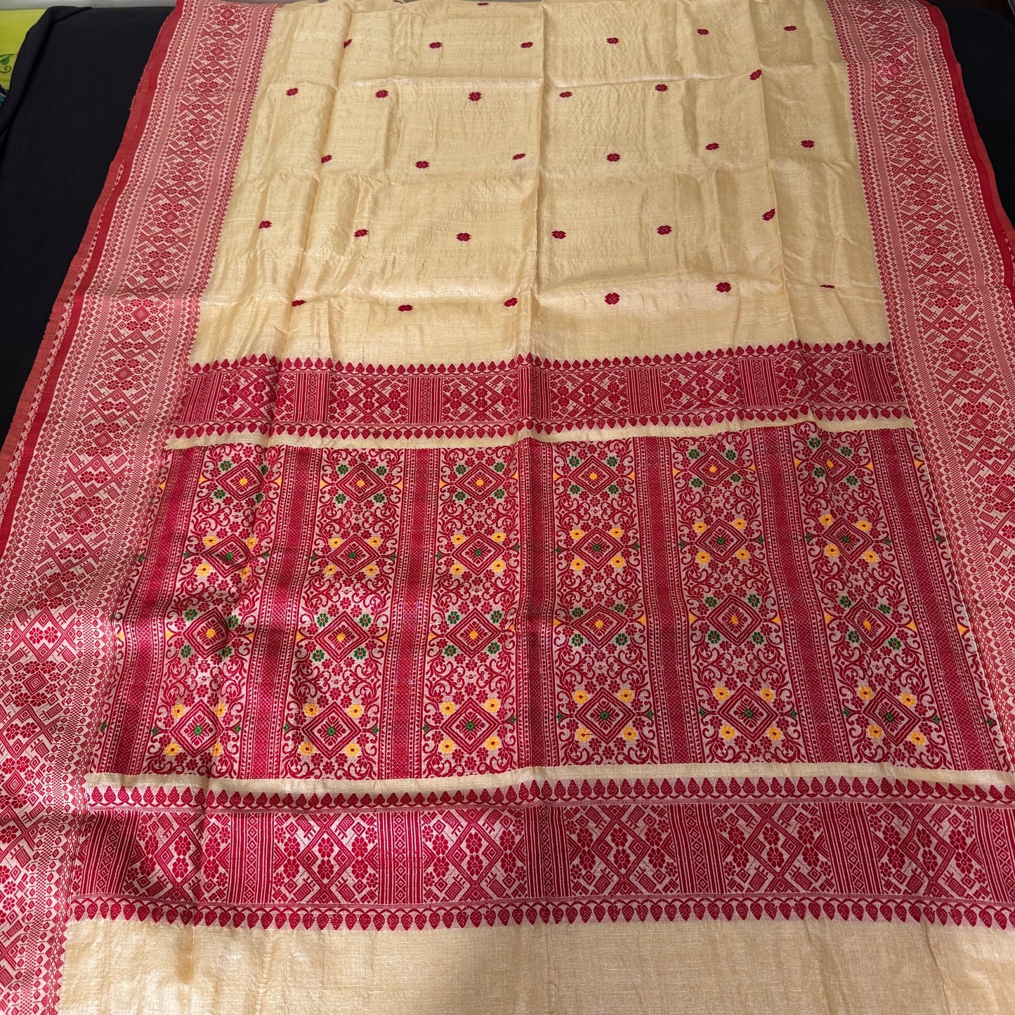 Rang-Riti: Tussar Silk Saree with Assamese Motifs