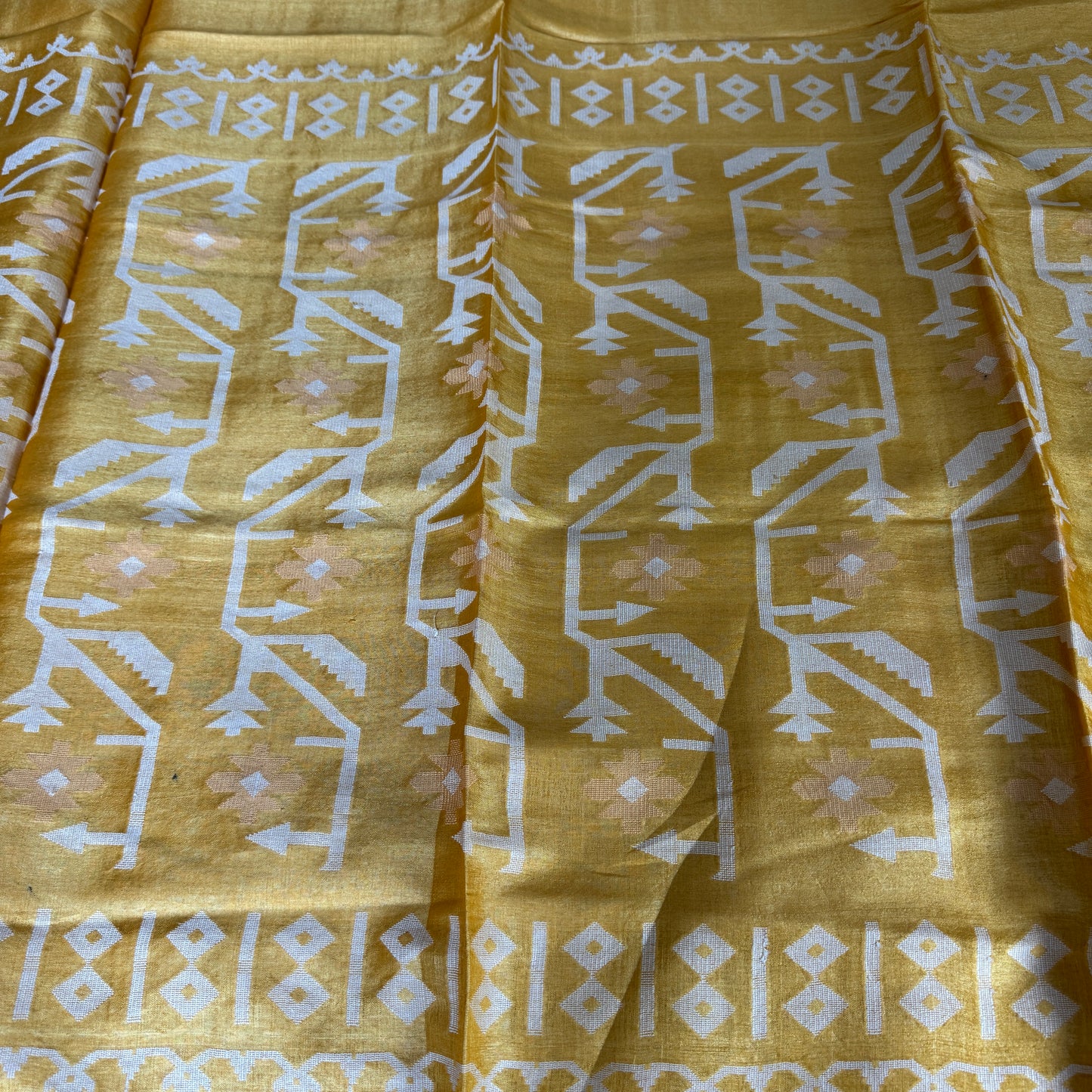 Shonaar Tara: Tussar Silk saree with Jamdani Motifs