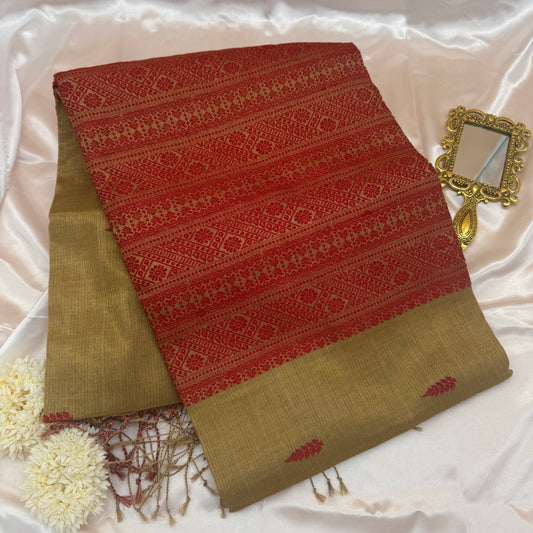 Suryalekha: Gold Tissue Silk Saree
