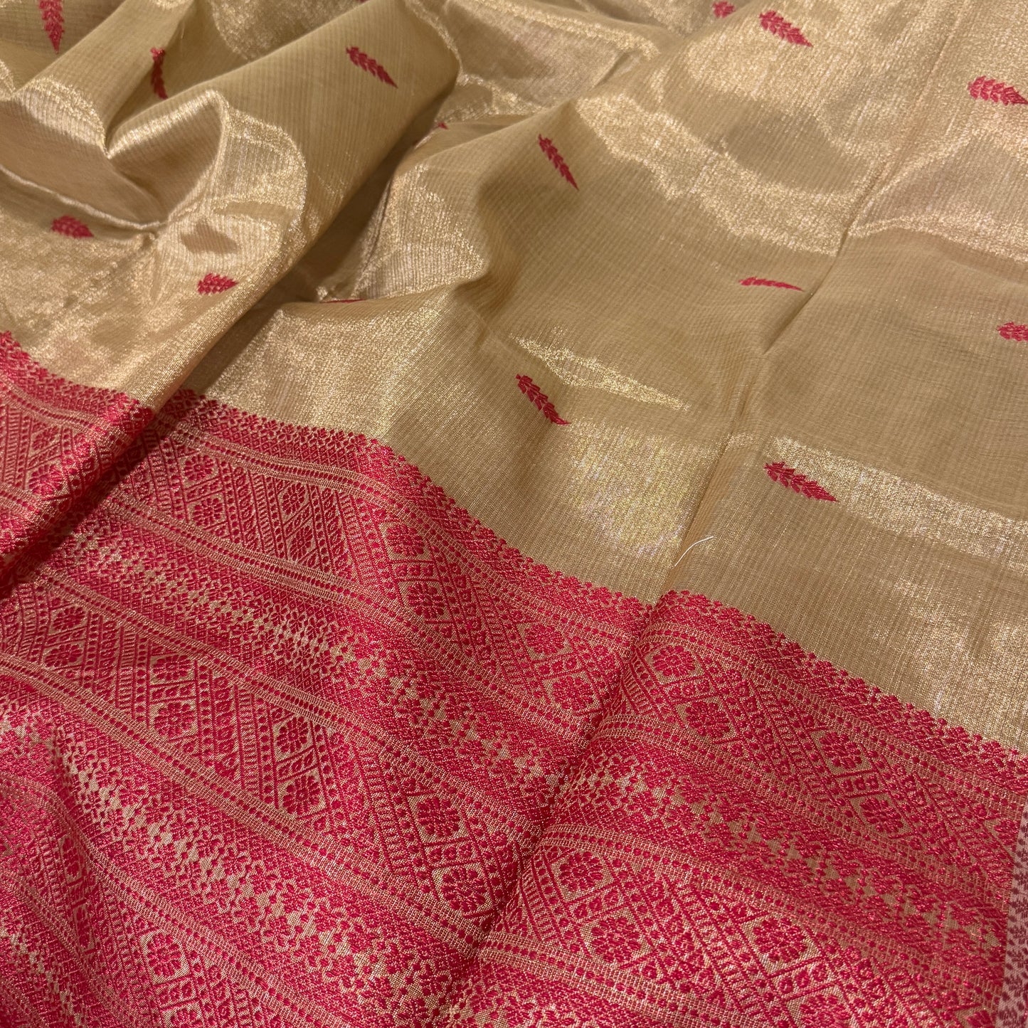 Suryalekha: Gold Tissue Silk Saree