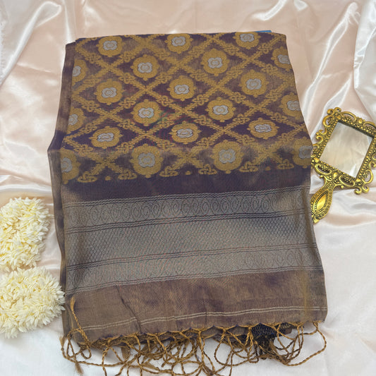 Nilanjali: Blue Tissue Silk Saree