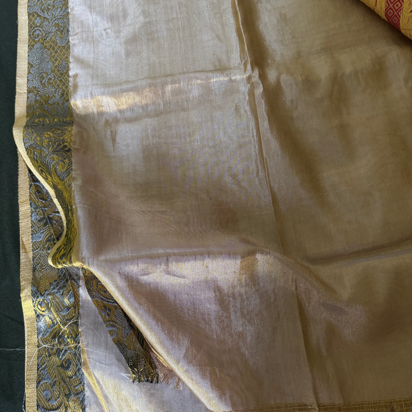 Raag-Rang: Gold Tissue Silk Baluchari Saree