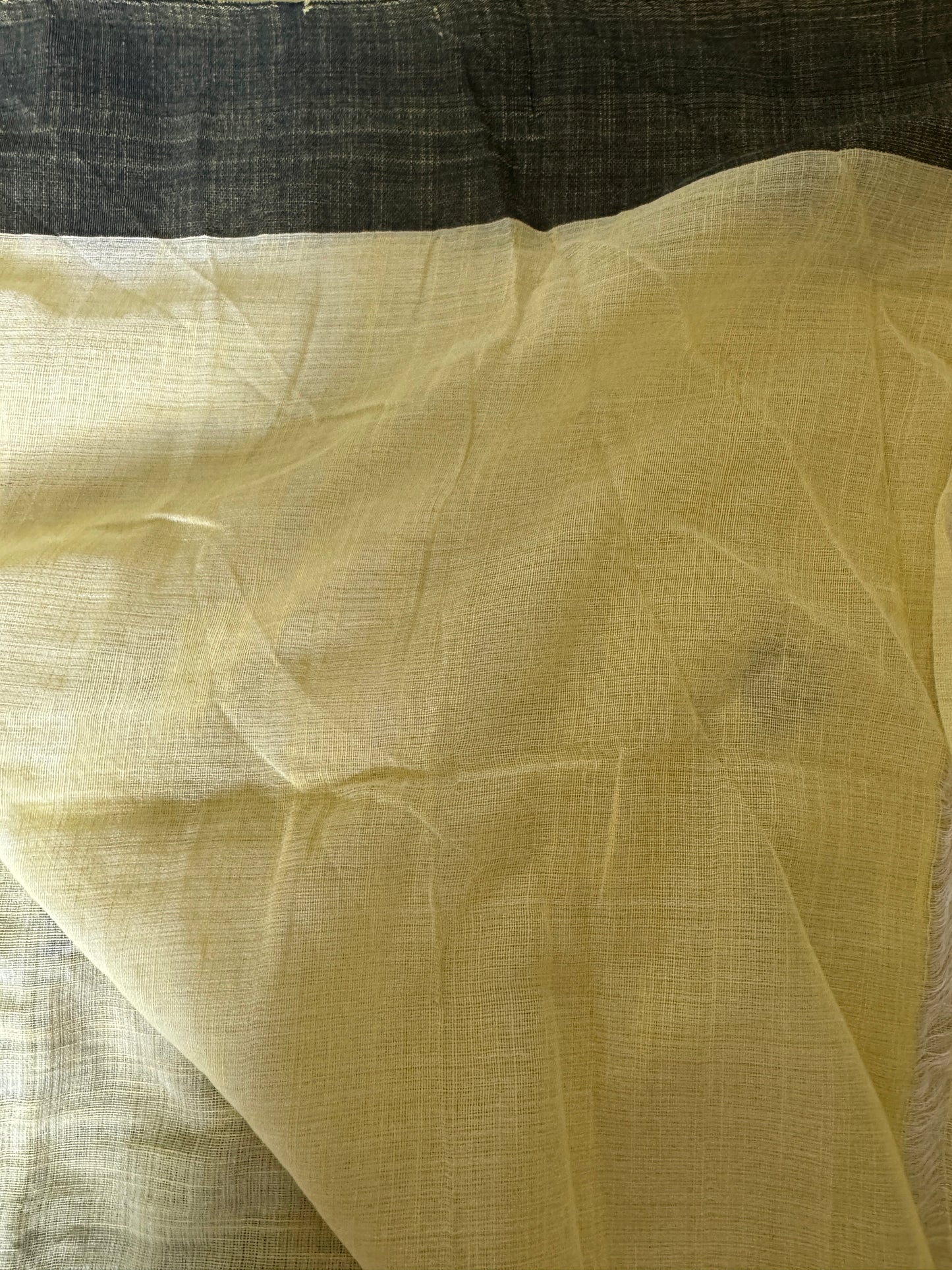 Haldi Dhoop: Yellow Handloom Cotton Saree with Bhujodi Motifs