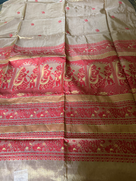 Swarnakatha: Gold Tissue Baluchari Saree