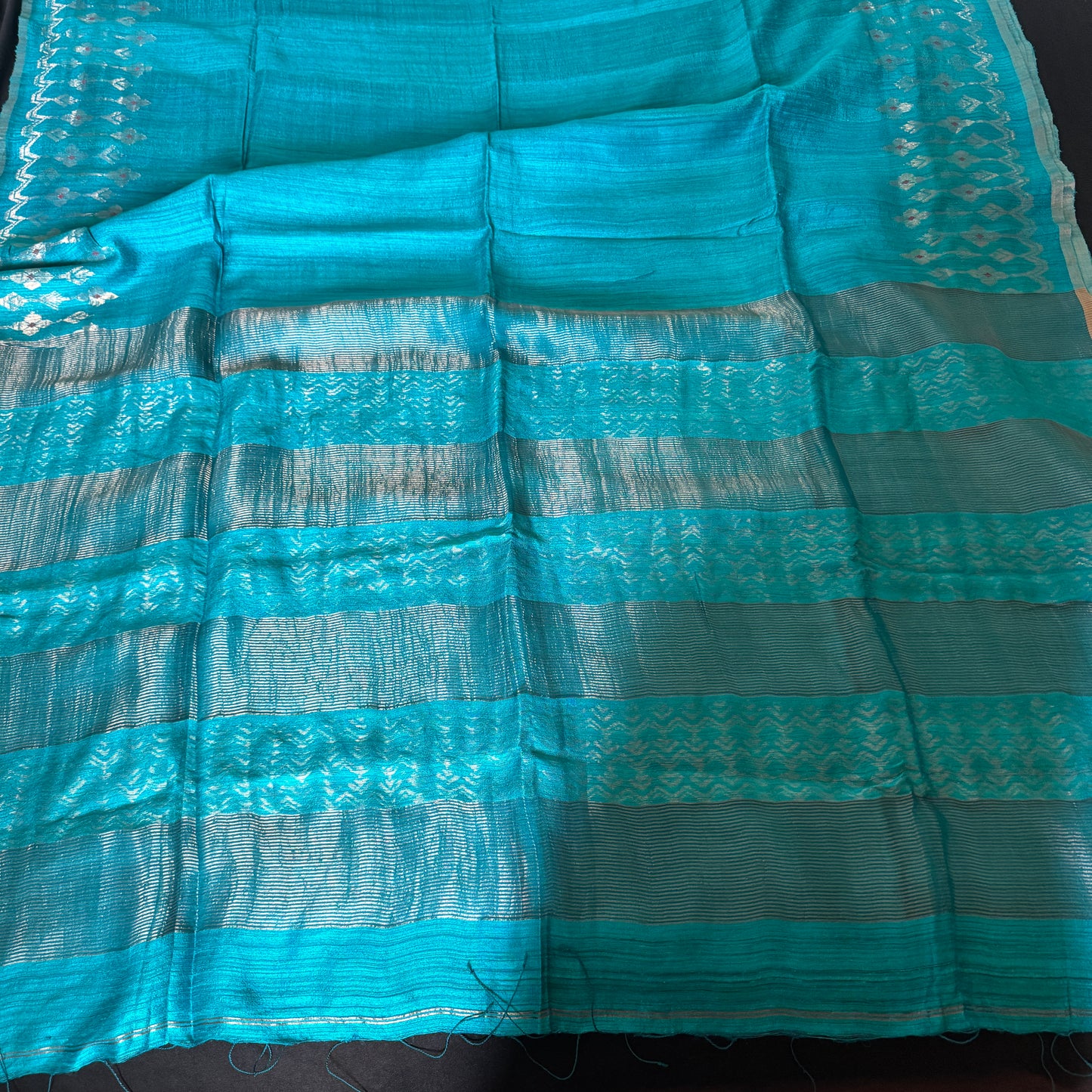 Neelanjana: Blue Handwoven Matka Silk Saree