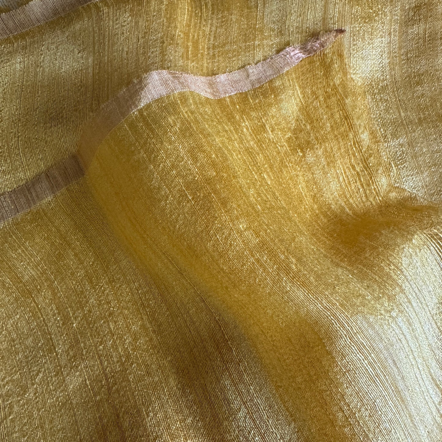 Suvarnakamal: Yellow Handwoven Matka Silk Sari