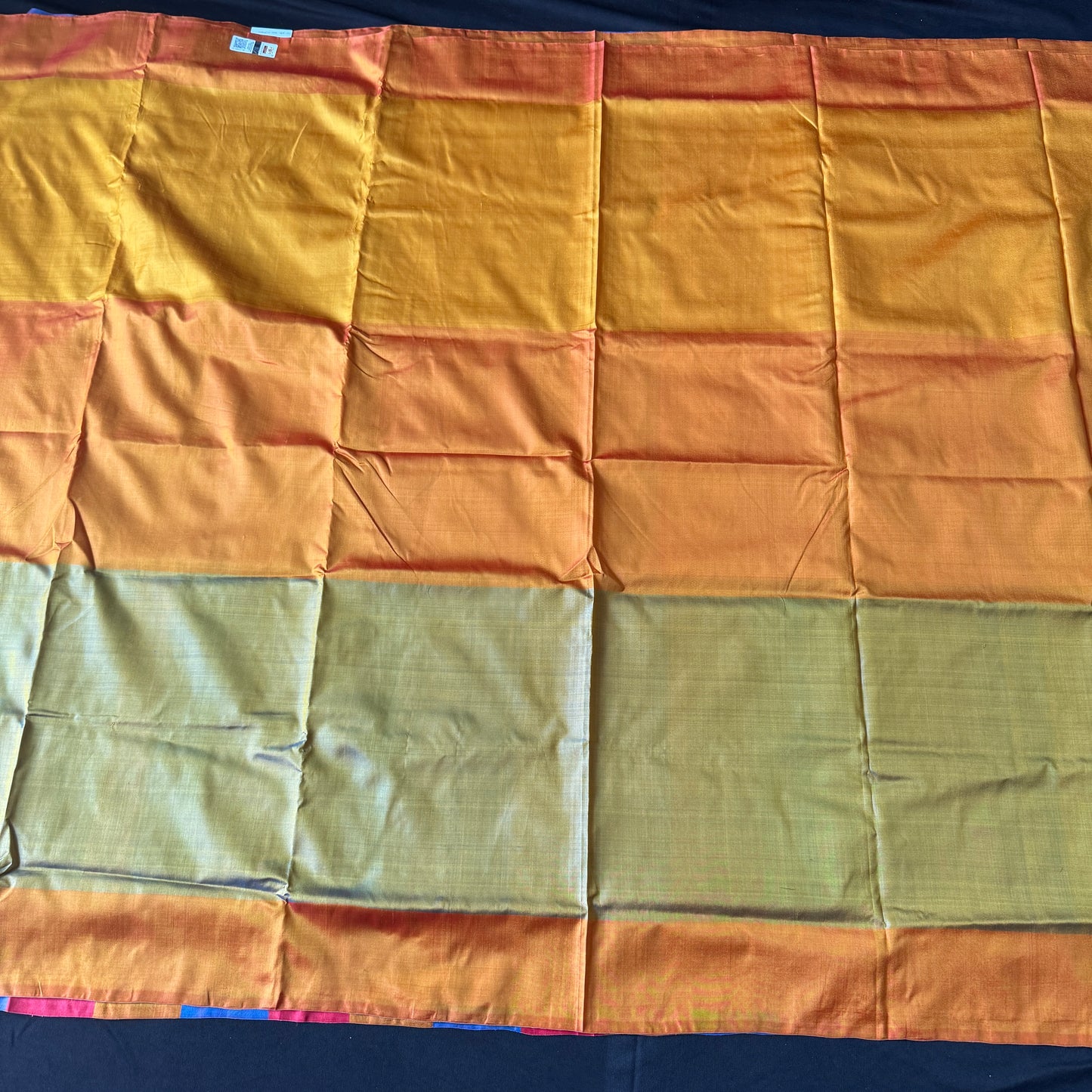 Rongmohol: Multicolored Katan Silk Saree