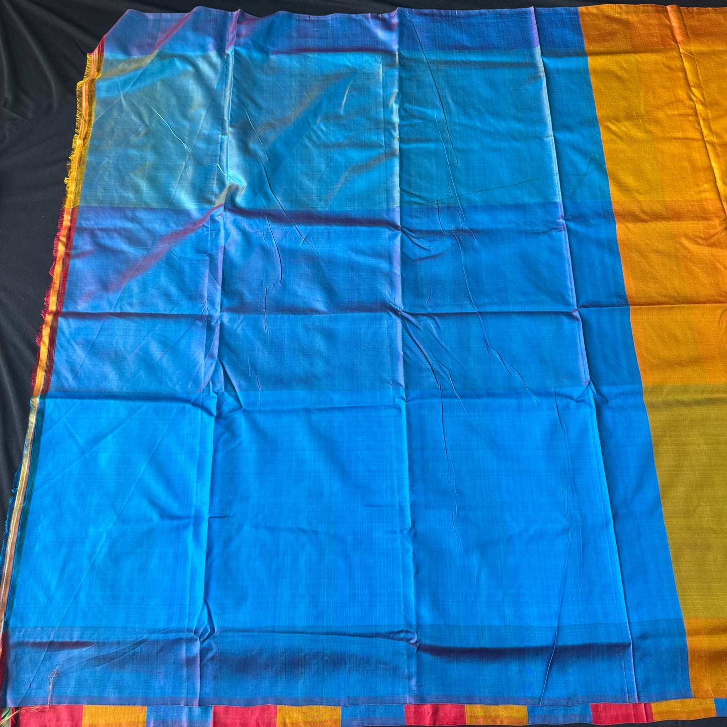 Rongmohol: Multicolored Katan Silk Saree