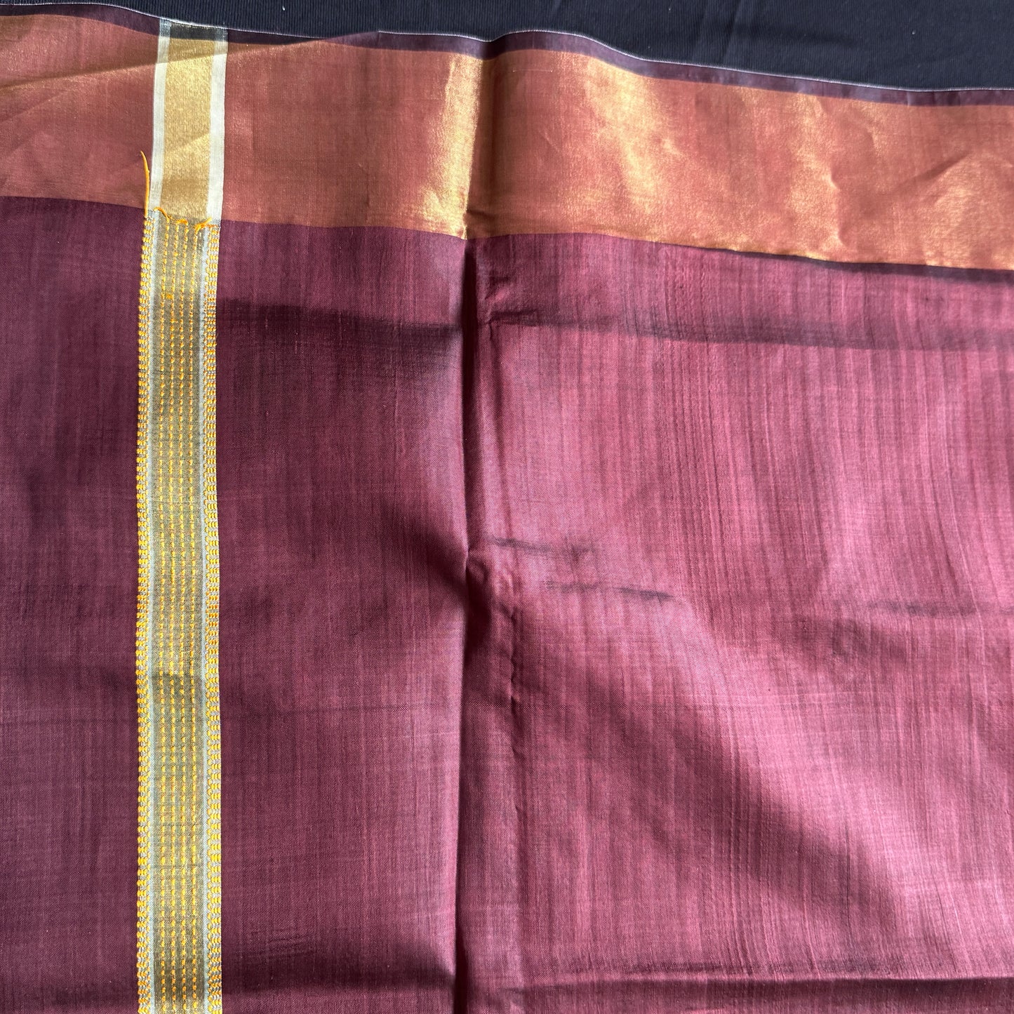 Gulabghor: Pink and Green Katan Silk Saree