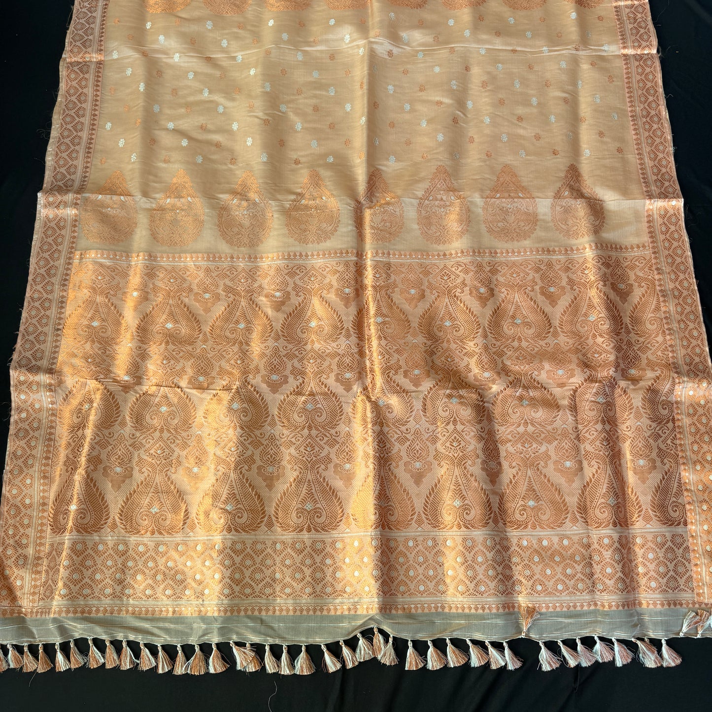 Peach Kesapat Silk Saree