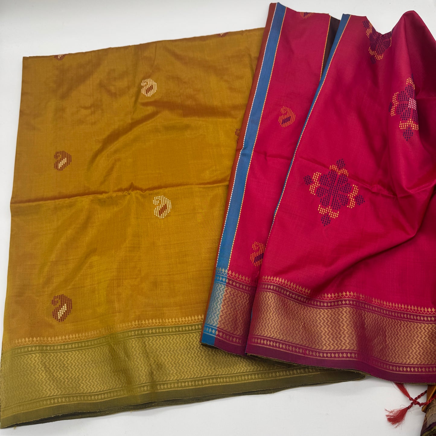 Akshatha: Yellow Handwoven Katan Silk Saree