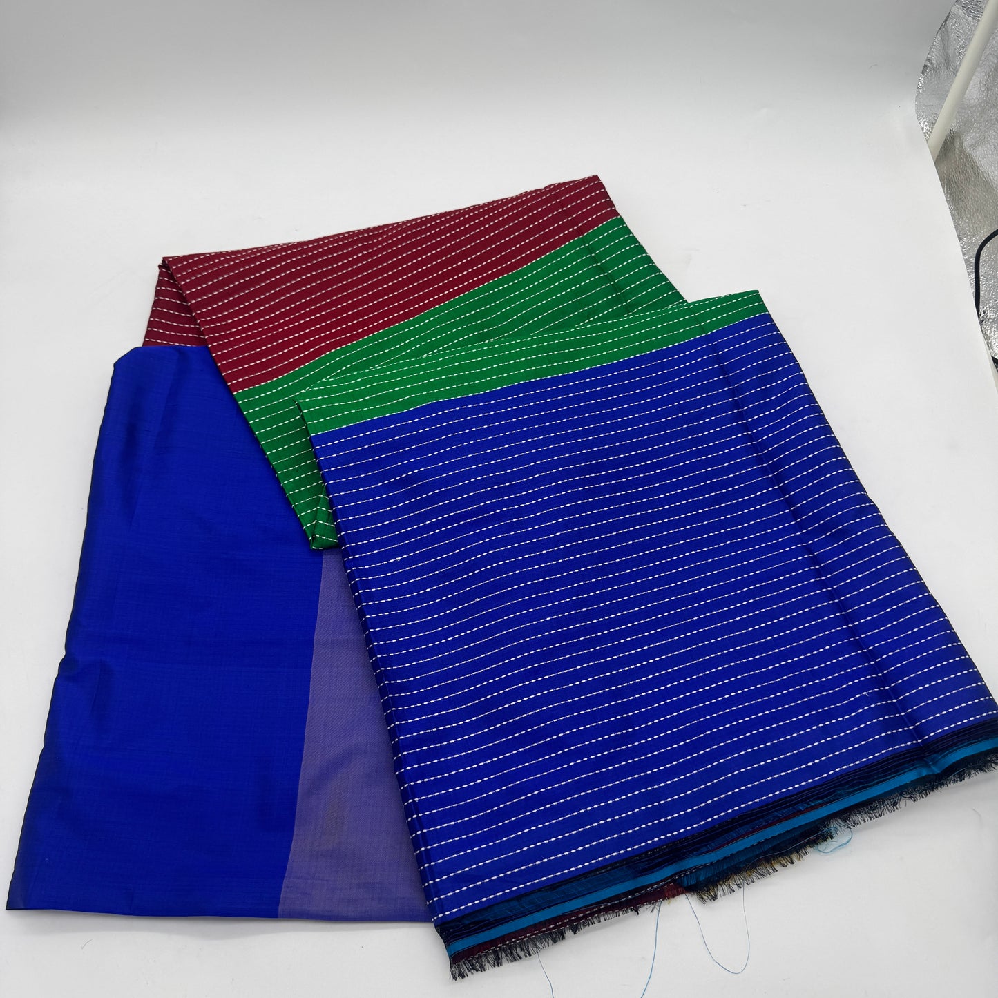 Nivedita: Blue Handwoven Katan Silk Saree
