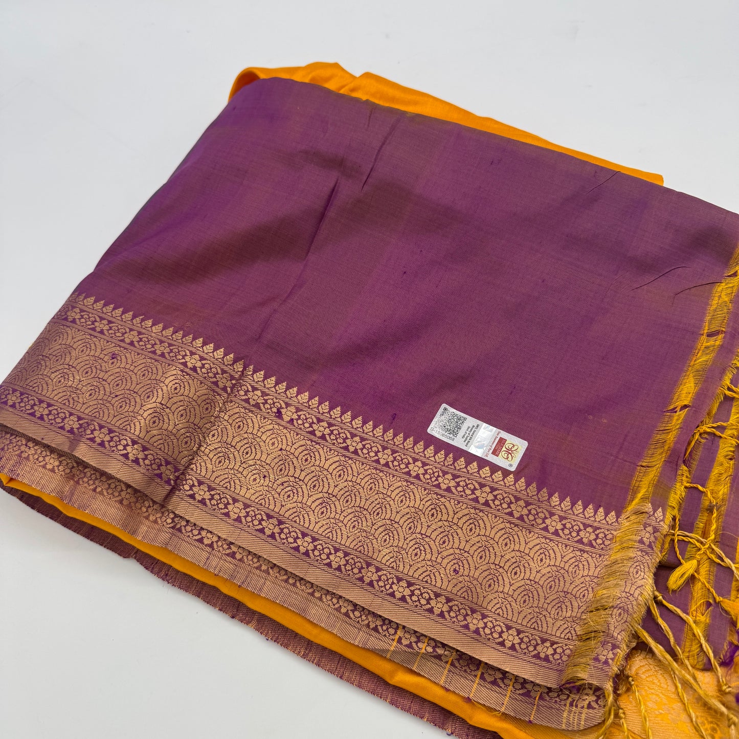 Urvashi: Yellow Katan Silk Saree
